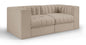 Rummi - Velvet Performance Fabric Upholstered 2 Piece Modular Loveseat