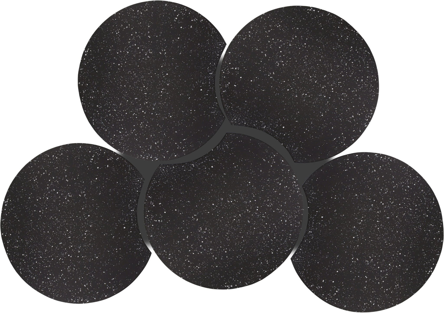 Dimple - 20" 5 Piece Modular Coffee Table - Terazzo Finish