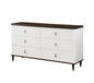 Carena - Dresser With Jewerly Tray - White / Walnut