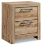 Hyanna - Two Drawer Night Stand - Tan Brown