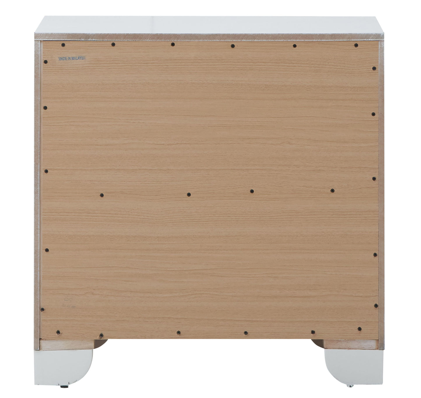 Contemporary Nightstand - Silver Champagne - Particle Board