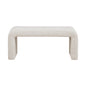 Modern Contemporary Boucle Waterfall Bench