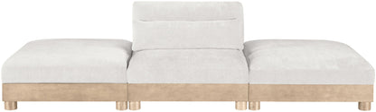 Turin - Chenille Fabric Upholstered Modular Sectional - White