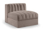 Rummi - Velvet Performance Fabric Upholstered Modular Armless Chair