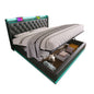 Upholstered Bed, 360 Surround LED Function, Remote Control, Hydraulic Storage Bed With USB, Type-C Charging (Without Mattress)