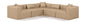 Cube - 5 Piece Modular Corner Sectional - Tan