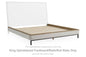 Tomtyn - King Upholstered Footboard/Rails/Roll Slats - Light Brown