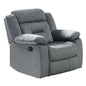 Modern Manual Recliner With Padded Seat And Pillow Arms