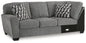 Birkdale Court - Laf Sofa With Corner Wedge - Gray