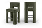 Zuno - Velvet Performance Fabric Upholstered Bar Stool (Set of 2)