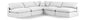 Comfy - 5 Piece Linen Modular Corner Armless Sectional