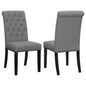 Tufted Rolled Backrest Side Chairs (Set of 2)