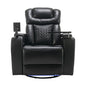 270 Degree Swivel Power Recliner With Tray Table, Phone Holder, Cup Holder, USB Port