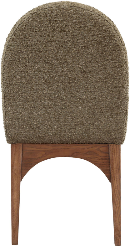 Waldorf - Boucle Dining Side Chair With Brown Legs