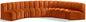 Arc - Velvet 6 Piece U-Shaped Modular Sofa