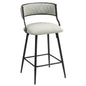Counter Height Bar Stools With Powder Coating Base And Footrest (Set of 2) -