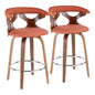 Gardenia - Mid Century Modern Fixed Height Counter Stool With Swivel (Set of 2)