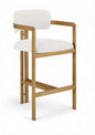 Aurum - Linen Textured Fabric Upholstered Counter Stool