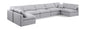 Indulge - Linen 7 Piece Modular U-Shaped Sectional