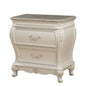 Chantelle - Nightstand With Marble Top - Pearl White