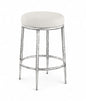 Ferro - Upholstered Backless Counter Stool With Brushed Silver Base