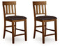 Ralene - Upholstered Barstool (Set of 2) - Medium Brown