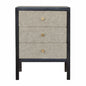 Nightstand, 3 Drawer - Black