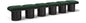 Pavilion - 6 Piece Modular Bench With Black Base