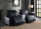Misezon - Power Motion Recliner - Black Top Grain Leather & Aluminum