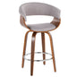 Vintage Mod - Mid Century Modern Fixed Height Counter Stool With Swivel With Round Footrest (Set of 2)