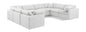 Indulge - Linen 8 Piece Modular Sectional - White