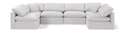Indulge - Velvet 6 Piece Modular U-Shaped Sectional