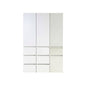 Elise - Modular Closet System With Mirror - White - Wood