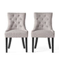 Contemporary Cheney Dining Chair Set With Tufted Design
