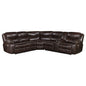 Mclean - Power Reclining Sectional Sofa With Storage Console - Dark Brown
