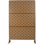 Freestanding Decorative Privacy Screen For Deck Balcony Patio, Metal Privacy - Brown