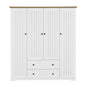 4 Door Wardrobe Armoire With 2 Drawers