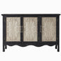 3 Door Sideboard Buffet Cabinet With Storage - Black
