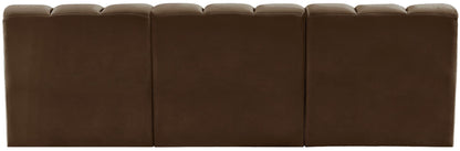 Arc - Velvet 4 Piece Modular Straight Sofa - Brown