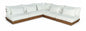 Mirella - 5 Piece Water Resistant Fabric Upholstered Outdoor Patio Modular Sectional