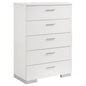 Dulcey - 5 Drawer Bedroom Chest - White