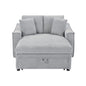 Modern Chaise Sofa With Hidden Storage For Living Room