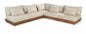 Mirella - 5 Piece Water Resistant Fabric Upholstered Outdoor Patio Modular Sectional