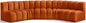 Arc - Velvet 5 Piece U-Shaped Modular Sofa