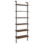 Christy - Owens - 6 Shelf Wall Bookshelf - Walnut