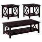 Merlot 3 Piece Occasional Set - Brown