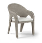 Seacrest - Olefin Water Resistant Fabric And Wicker Outdoor Patio Dining Chair