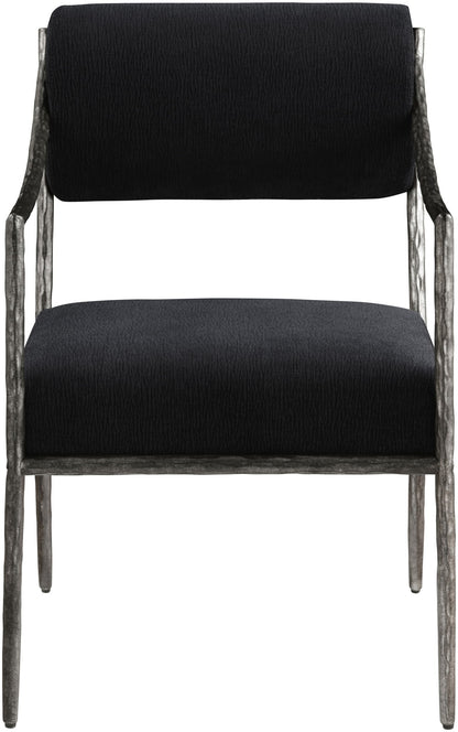 Bastille - Upholstered Dining Arm Chair (Set of 2) - Silver Frame