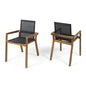 Belfast - Dining Chair With Acacia Wood Frame And Seating (Set of 2)