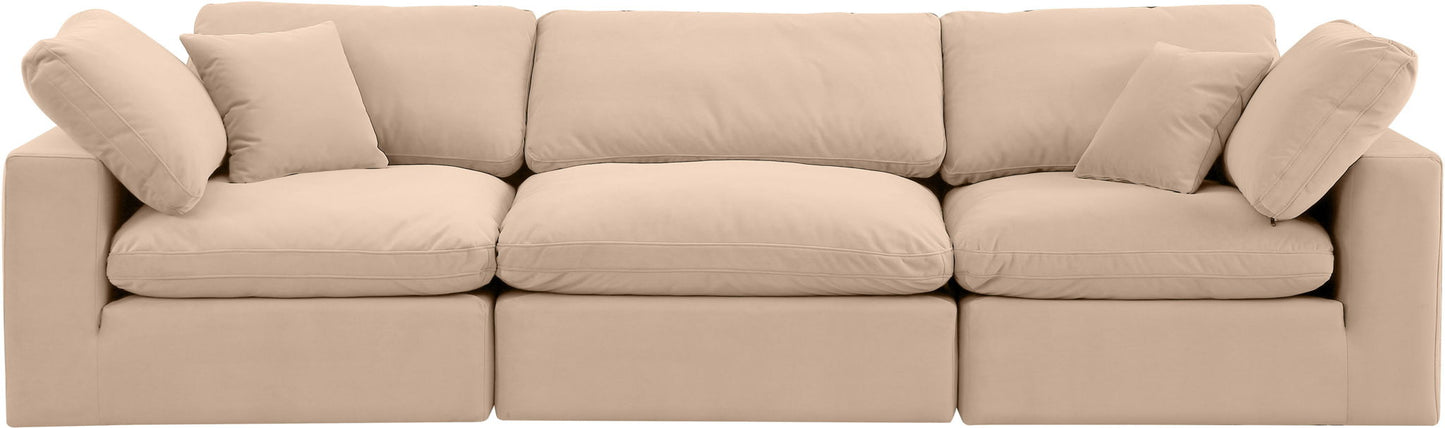Comfy - Velvet Modular Sofa 3 Seats